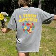 Autism Teacher Shirt I Teach Kindness Apple Puzzle Awareness Women's Comfort Colors T-Shirt Back Print Grey Autism Teacher Shirt I Teach Kindness Apple Puzzle Awareness Women's Comfort Colors T-Shirt Back Print Grey