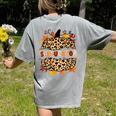 Autumn Fall SPED ED Teacher Thankful Grateful Pumpkin Retro Women's Comfort Colors T-Shirt Back Print Grey Autumn Fall SPED ED Teacher Thankful Grateful Pumpkin Retro Women's Comfort Colors T-Shirt Back Print Grey
