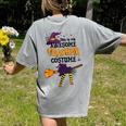 This Is My Awesome Teacher Costume Halloween Witch Women's Comfort Colors T-Shirt Back Print Grey