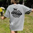 Back To School Checkered Apple Teacher Checkerboard Teacher For Men Women Girls Kids Women's Comfort Colors T-Shirt Back Print Grey Back To School Checkered Apple Teacher Checkerboard Teacher For Men Women Girls Kids Women's Comfort Colors T-Shirt Back Print Grey