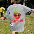 Back To School Math Is My Jam Math Teacher Women's Comfort Colors T-Shirt Back Print Grey
