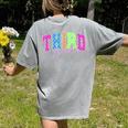 Back To School Neon Checkered Third Grade Colorful Teacher Women's Comfort Colors T-Shirt Back Print Grey Back To School Neon Checkered Third Grade Colorful Teacher Women's Comfort Colors T-Shirt Back Print Grey