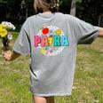 Back To School Para For Men Women Teacher Women's Comfort Colors T-Shirt Back Print Grey