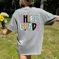 Back To School Third Grade Teacher First Day Of 3rd Grade Women's Comfort Colors T-Shirt Back Print Grey Back To School Third Grade Teacher First Day Of 3rd Grade Women's Comfort Colors T-Shirt Back Print Grey