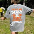 Band Teacher Halloween Shirt Costume School Marching Band For Men Women Women's Comfort Colors T-Shirt Back Print Grey Band Teacher Halloween Shirt Costume School Marching Band For Men Women Women's Comfort Colors T-Shirt Back Print Grey