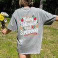Being Bilingual Is A Superpower ESL Teacher School Women's Comfort Colors T-Shirt Back Print Grey Being Bilingual Is A Superpower ESL Teacher School Women's Comfort Colors T-Shirt Back Print Grey