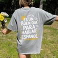 Bilingual Teacher Maestra Spanish Teacher Women's Comfort Colors T-Shirt Back Print Grey Bilingual Teacher Maestra Spanish Teacher Women's Comfort Colors T-Shirt Back Print Grey