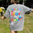 I Blasted Through 100 Days Of School 100th Day Teacher Kids Women's Comfort Colors T-Shirt Back Print Grey