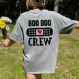 Boo Boo Crew First Aid School Nurse Day Care Teacher Women's Comfort Colors T-Shirt Back Print Grey Boo Boo Crew First Aid School Nurse Day Care Teacher Women's Comfort Colors T-Shirt Back Print Grey