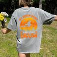 My Broom Broke So Now I Teach English Halloween Teacher Women's Comfort Colors T-Shirt Back Print Grey My Broom Broke So Now I Teach English Halloween Teacher Women's Comfort Colors T-Shirt Back Print Grey