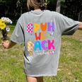Bruh We Back Teachers First Day Back To School Teachers Women's Comfort Colors T-Shirt Back Print Grey Bruh We Back Teachers First Day Back To School Teachers Women's Comfort Colors T-Shirt Back Print Grey