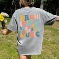 Bruh It's A Good Day To Make Music Musician Music Teacher Women's Comfort Colors T-Shirt Back Print Grey