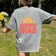 Buenos Dias Spanish Teacher Appreciation Back To School Women's Comfort Colors T-Shirt Back Print Grey Buenos Dias Spanish Teacher Appreciation Back To School Women's Comfort Colors T-Shirt Back Print Grey