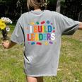 I Build Leaders Bricks Building Blocks Teacher Brick Builder Women's Comfort Colors T-Shirt Back Print Grey I Build Leaders Bricks Building Blocks Teacher Brick Builder Women's Comfort Colors T-Shirt Back Print Grey