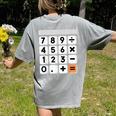 Calculator Easy Halloween Costume For Math Teacher Women's Comfort Colors T-Shirt Back Print Grey Calculator Easy Halloween Costume For Math Teacher Women's Comfort Colors T-Shirt Back Print Grey