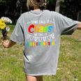 Some Call It Chaos We Call It Kindergarten Teacher Women's Comfort Colors T-Shirt Back Print Grey Some Call It Chaos We Call It Kindergarten Teacher Women's Comfort Colors T-Shirt Back Print Grey