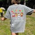 All Is Calm Xmas Kindergarten Christmas Season Teacher Women's Comfort Colors T-Shirt Back Print Grey