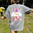 You Can't Scare Me I'm A Teacher Halloween Women's Comfort Colors T-Shirt Back Print Grey