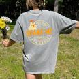 You Can't Scare Me I Teach 4th Grade Teacher Halloween Ghost Women's Comfort Colors T-Shirt Back Print Grey