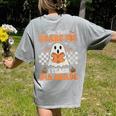 You Can't Scare Me I Teach 5th Grade Retro Teacher Halloween Women's Comfort Colors T-Shirt Back Print Grey You Can't Scare Me I Teach 5th Grade Retro Teacher Halloween Women's Comfort Colors T-Shirt Back Print Grey