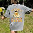 You Can't Scare Me I Teach 6th Grade Halloween Teacher Ghost Women's Comfort Colors T-Shirt Back Print Grey