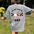You Can't Scare Me I Teach Art Retro Teacher Ghost Halloween Women's Comfort Colors T-Shirt Back Print Grey You Can't Scare Me I Teach Art Retro Teacher Ghost Halloween Women's Comfort Colors T-Shirt Back Print Grey