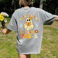 You Can't Scare Me I Teach Pre-K Halloween Teacher Ghost Women's Comfort Colors T-Shirt Back Print Grey