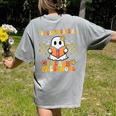 You Can't Scare Me I Teach Preschool Ghost Halloween Teacher Women's Comfort Colors T-Shirt Back Print Grey