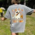 You Can't Scare Me I Teach Sixth Grade Teacher Halloween Women's Comfort Colors T-Shirt Back Print Grey
