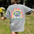 Career In Modeling AAC Teacher SLP SPED Communication Autism Women's Comfort Colors T-Shirt Back Print Grey