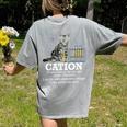 Cation Chemistry Humor Science Teacher Cat Pun Women's Comfort Colors T-Shirt Back Print Grey Cation Chemistry Humor Science Teacher Cat Pun Women's Comfort Colors T-Shirt Back Print Grey