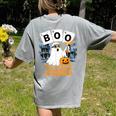 Chemistry Boo Ghost Element Of Surprise Science Teacher Tee Women's Comfort Colors T-Shirt Back Print Grey