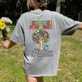 Childcare Provider Job Daycare Provider Daycare Teacher Women's Comfort Colors T-Shirt Back Print Grey