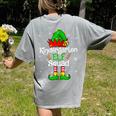 Christmas Kindergarten Elf Squad Teacher Student Women's Comfort Colors T-Shirt Back Print Grey Christmas Kindergarten Elf Squad Teacher Student Women's Comfort Colors T-Shirt Back Print Grey