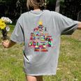 Christmas Library Tree Love Reading Books Nerd Teacher Women's Comfort Colors T-Shirt Back Print Grey Christmas Library Tree Love Reading Books Nerd Teacher Women's Comfort Colors T-Shirt Back Print Grey