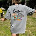 Coffee Gives Me Teacher Power Teacher Elementary Women Women's Comfort Colors T-Shirt Back Print Grey Coffee Gives Me Teacher Power Teacher Elementary Women Women's Comfort Colors T-Shirt Back Print Grey