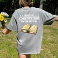 Cool History Teacher Read The Constitution For The Articles Women's Comfort Colors T-Shirt Back Print Grey