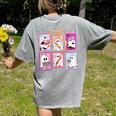 Coquette Bow Spooky Teacher Ghost Halloween Trick Or Teach Women's Comfort Colors T-Shirt Back Print Grey Coquette Bow Spooky Teacher Ghost Halloween Trick Or Teach Women's Comfort Colors T-Shirt Back Print Grey