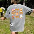 Coquette Bow Teacher Thanksgiving Fall Autumn Girls Women Women's Comfort Colors T-Shirt Back Print Grey Coquette Bow Teacher Thanksgiving Fall Autumn Girls Women Women's Comfort Colors T-Shirt Back Print Grey