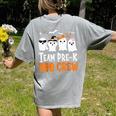 Cute Ghost Team Pre K Boo Crew Halloween Teacher Student Women's Comfort Colors T-Shirt Back Print Grey Cute Ghost Team Pre K Boo Crew Halloween Teacher Student Women's Comfort Colors T-Shirt Back Print Grey