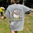 Cute Goose It's A Beautiful Day To Teach 1st Grade Teacher Women's Comfort Colors T-Shirt Back Print Grey