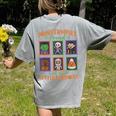 Cute Halloween Teacher Women's Comfort Colors T-Shirt Back Print Grey Cute Halloween Teacher Women's Comfort Colors T-Shirt Back Print Grey