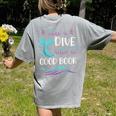 Cute Mermaid Librarian Teacher Dive Into A Good Book Reading Women's Comfort Colors T-Shirt Back Print Grey Cute Mermaid Librarian Teacher Dive Into A Good Book Reading Women's Comfort Colors T-Shirt Back Print Grey