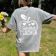 Cute Substitute Teacher Appreciation Men Women Women's Comfort Colors T-Shirt Back Print Grey