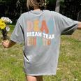 Deaf Dream Team Education Deaf Education Teacher Women's Comfort Colors T-Shirt Back Print Grey