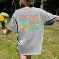 Dinosaurs Didnt Read Book Lover Boys Kids Teacher Women's Comfort Colors T-Shirt Back Print Grey