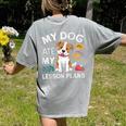 My Dog Ate My Lesson Plan Teacher Back To School Women's Comfort Colors T-Shirt Back Print Grey