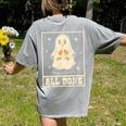 All Done Sign Language Ghost Speech Pathology Teacher Women's Comfort Colors T-Shirt Back Print Grey