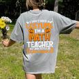 I Don't Need A Costume I'm Math Teacher Costume Halloween Women's Comfort Colors T-Shirt Back Print Grey
