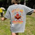 Eat Kids Punctuation Saves Lives Thanksgiving Turkey Teacher Women's Comfort Colors T-Shirt Back Print Grey Eat Kids Punctuation Saves Lives Thanksgiving Turkey Teacher Women's Comfort Colors T-Shirt Back Print Grey